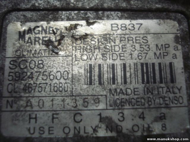 Compressore aria condizionata Fiat Punto 1999-2007 592475600 00592475600