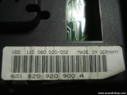 Cuadro de instrumentos  Audi 8ZO920900A VDO 110080020/002 110 080 020/002