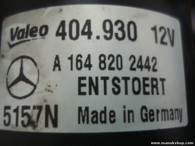 Motor del limpiaparabrisas Mercedes-Benz W164 ML A1648202442 404930 5157N