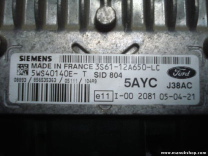 Centralita del motor Ford Fusion 1.4 3S61-12A650-LC 3S6112A650LC 5WS40140ET