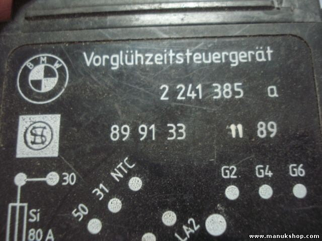 Recocido controlador Glow relé enchufe BMW 2241385a 2241385 2 241 385 a 899133