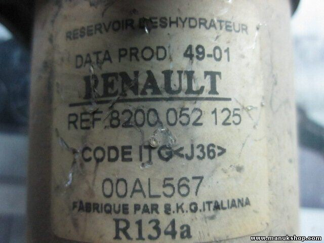 Secador aire acondicionado Renault 1.9 DCI 8200052125 J36 00AL567 R134a