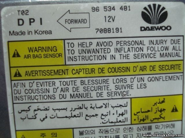 Sensor de impacto de airbag Daewoo Kalos T02 DPI 96534481JJ 96534481 JJ