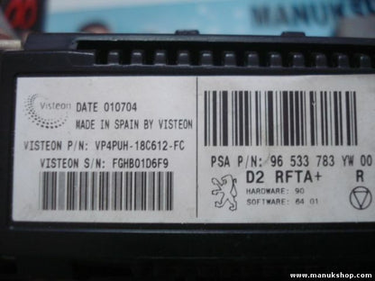 Controllo riscaldamento Peugeot 96533783YW 96533783YW00 96512442XT 96470287XT