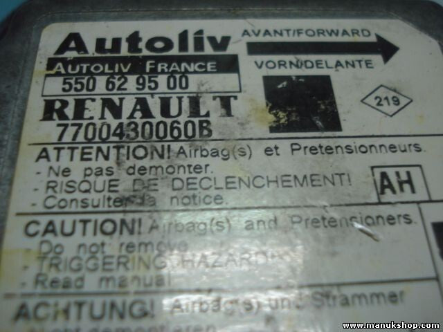 Sensor de impacto de airbag Renault 7700430060B 550629500 550 62 95 00