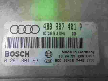 Centralita Audi A6 C5 4B0907401P  4BO907401P 28RTE357 BOSCH  0281001931