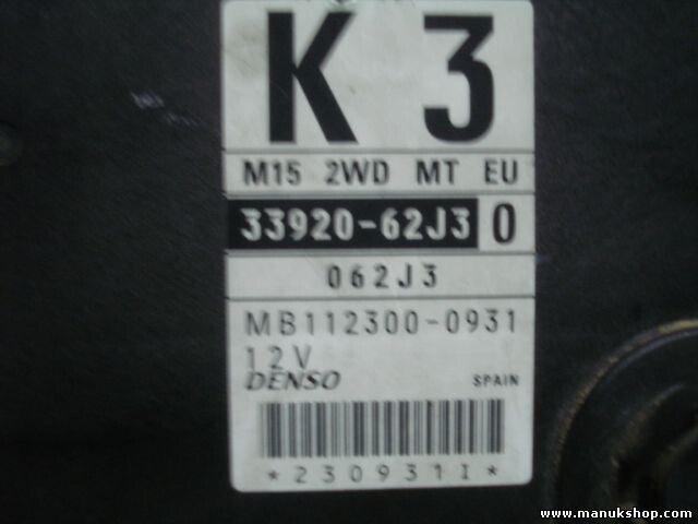 Centralita del motor Suzuki Swift 1.5 3392062J3 3392062J30 MB1123000931