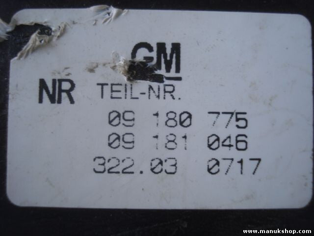 Conmutador de luces Opel GM NR 09 180 775 09180775 09181046