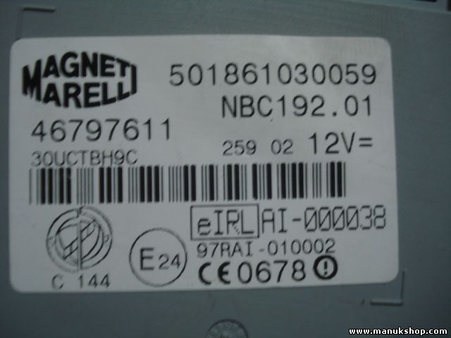 Ordenador de control del cuerpo  Fiat Stilo 192 46797611 0046797611 501861030059