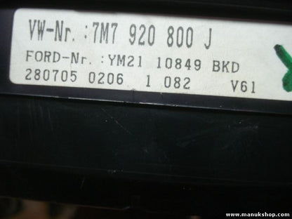 Cuadro de instrumentos Seat Alhambra 1.9 TDI 7M7920800J YM2110849BKD VDO