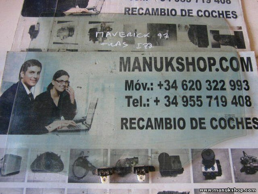 Cristal de la puerta trasero izquierdo Ford Maverick 1997 43R00344 DOT503AS2M311