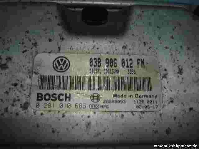 Centralita Seat Leon 038906012FN  DIESEL EDC15VM 3358 BOSCH 0281010686