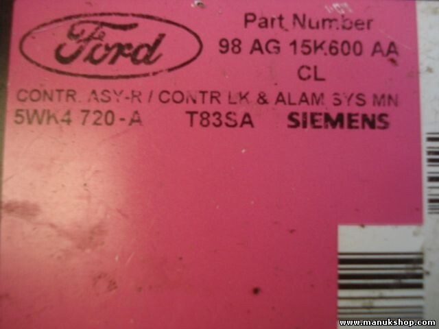 Controlador Confort  Ford Focus Mondeo 98 AG 15K600 AA 98AG15K600AA 5WK4720A