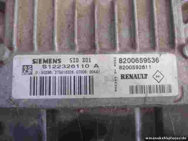 Centralita Renault Megane 1.5 8200659536 8200592611 SID 301 SIEMENS S122326110A