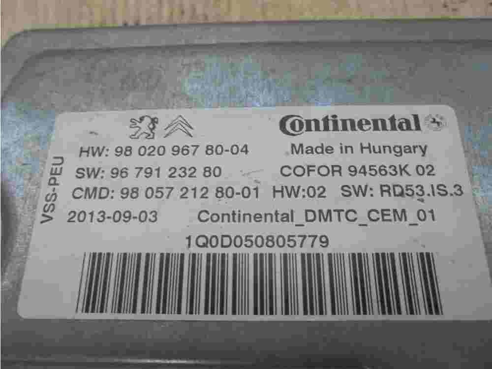 Centralita Peugeot 208 Citroen 980209678004 9679123280 CEM 01 HW02 RD53.IS.3