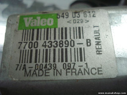 Motor del limpiaparabrisas trasero Renault 7700433890B  54903612 549 03 612