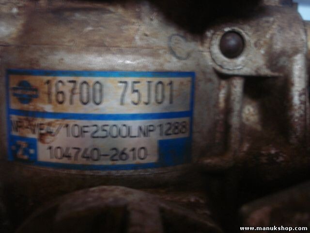 Bomba de inyección Nissan 1047402610 1046402610 1670075J01 16700-75J01 M170615