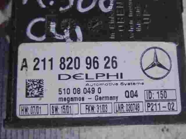 Controlador de alarma Mercedes W211 A2118209626 Q04 DELPHI 510080490 HW 07/01