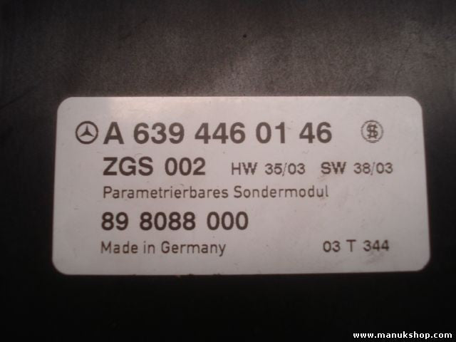 Parámetros del módulo Bares Sounder Mercedes Vito A6394460146 898088000