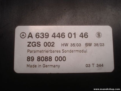 Parámetros del módulo Bares Sounder Mercedes Vito A6394460146 898088000
