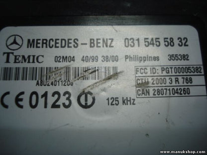 Unidad de control del inmovilizador Mercedes-Benz 0315455832 TEMIC 02M04
