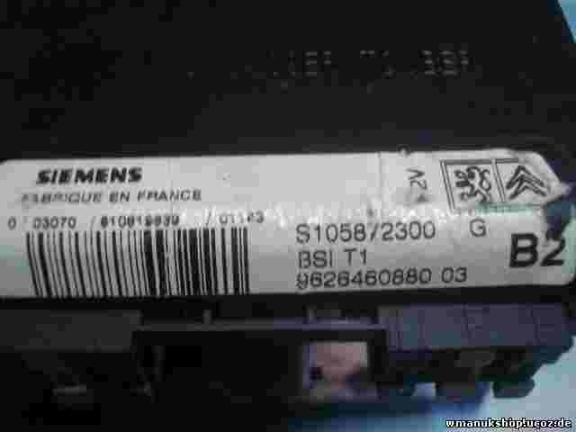 BSI Peugeot 206 T1 B2 962646088003 9626460880 03 SIEMENS S105872300G