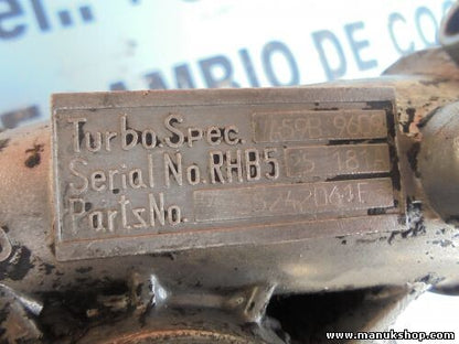 Turbocompresor Jeep Cherokee 2.5 TD Opel Frontera A 2.5 TDS 115HP 96-02 VA59B