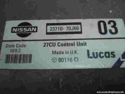 Centralita Nissan Primera 2.0 23710-70J66 2371070J66 27CU LUCAS 80116D 80116 D