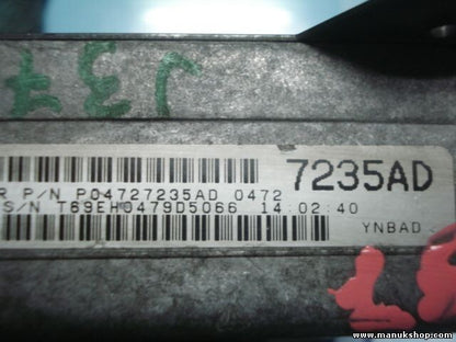 Centralita del motor Chrysler 7235AD P04727235AD 04727235AD 04727235
