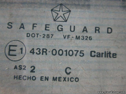 Cristal puerta delantera derecha JEEP Grand Cherokee I 43R001075 DOT287VFM326 