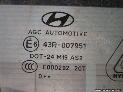 Vetro porta anteriore destra Hyundai ix35 1.7 43R007951 DOT24M19AS2 E6