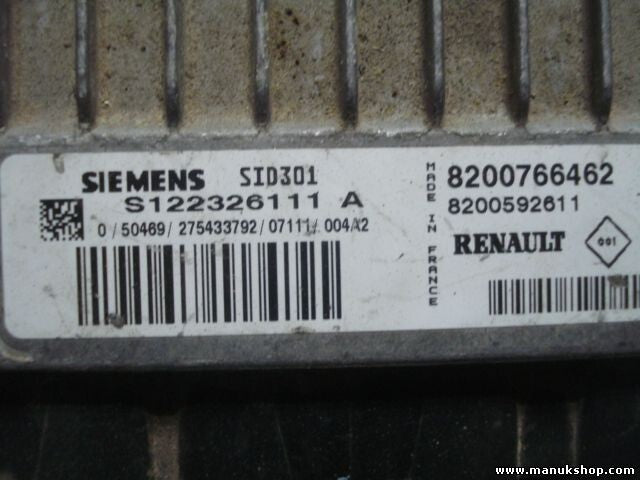 Centralita del motor Renault Scenic SID 301 8200766462 8200592611 S122326111A