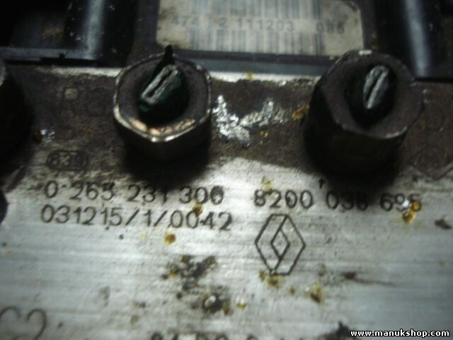 Unidad hidráulica del ABS Renault 8200038695 BOSCH 0265800300 0265231300