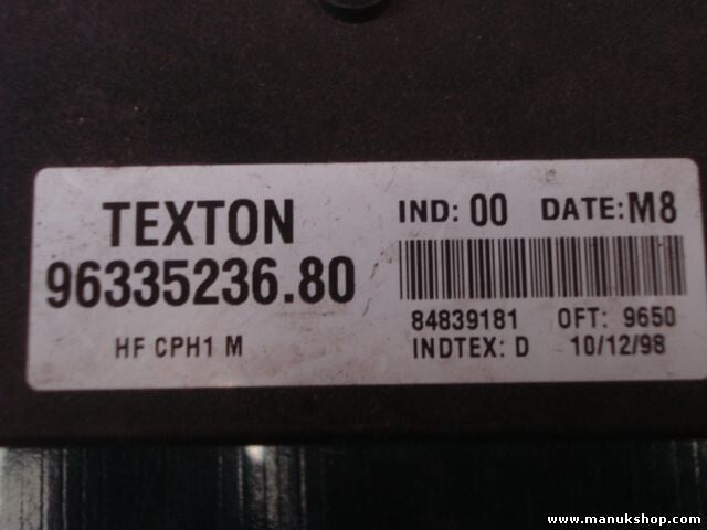 Controlador cierre centralizado Citroen TEXTON 9633523680 96335236.80 INDTEX D
