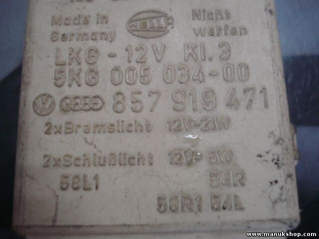 Luz de freno del relé de control  Audi 80 100 200 857919471 HELLA 5KG00503400