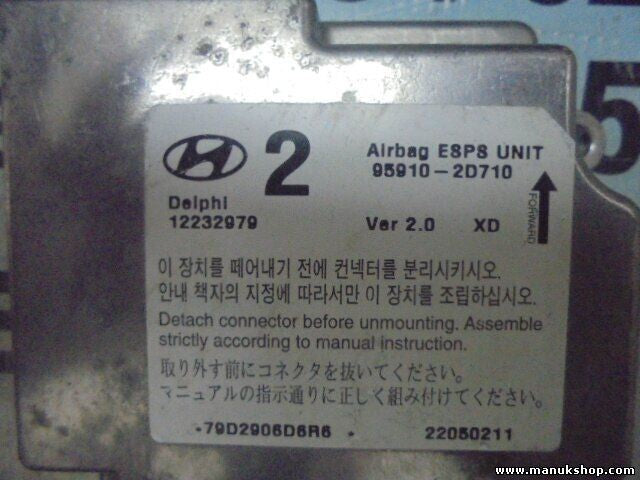 Sensor de impacto de airbag Hyundai Elantra 2005 959102D710 95910 2D710