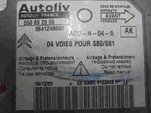 Airbag Centralita Peugeot 106 Citroen Saxo (AK) 9641248680 550892900