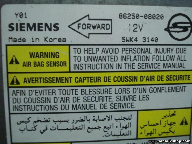 Airbag Centralita SsangYong Rexton 8625008020 86250-08020 SIEMENS 5WK43140
