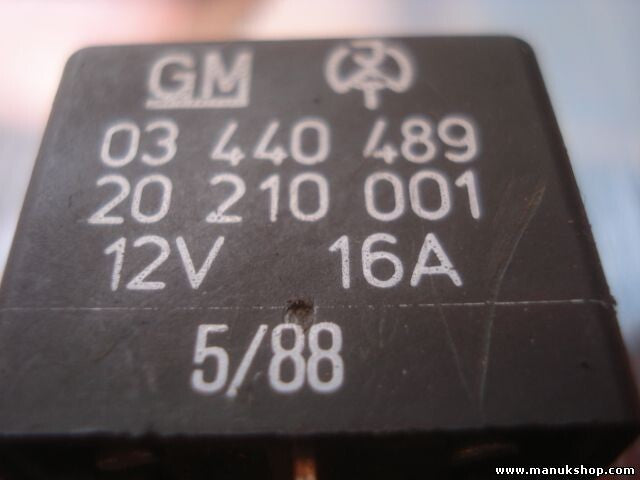 Relè Opel Kadett Corsa Astra F GM 12V 16A 03440489 20210001
