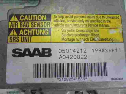 Sensor de impacto de airbag Saab 9-5 05014212 A0420822 1998SEP11 21282541E8N