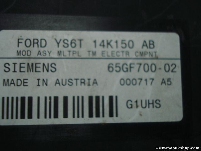 Caja de fusibles Ford Fiesta IV G1 UHS YS6T14K150AB YS6T 14K150 AB 65GF70002