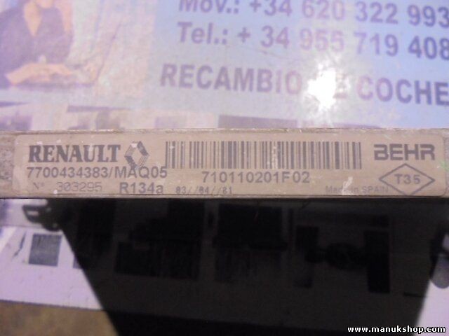 Condensador radiador aire acondicionado Renault 7700434383 MAQ05 710110201F02