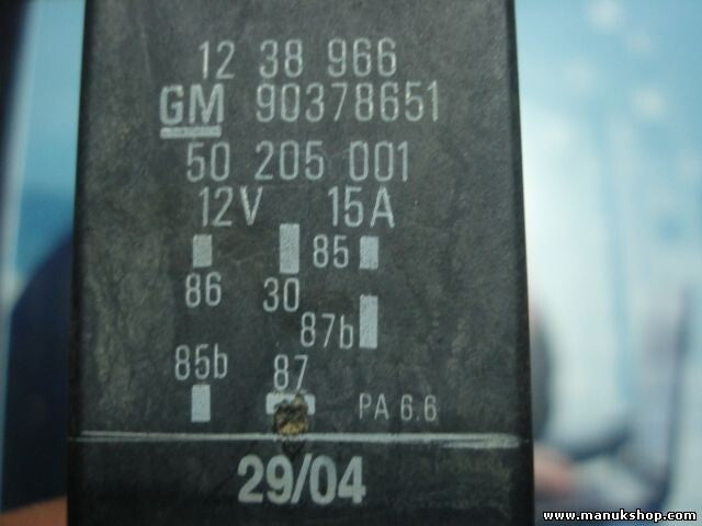 Relé Opel Frontera 1238966 12 38 966 90378651