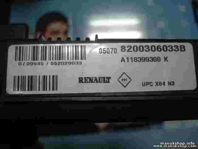 UPC Caja de fusibles Renault Megane UPC X84 N3 8200306033B S118399300K