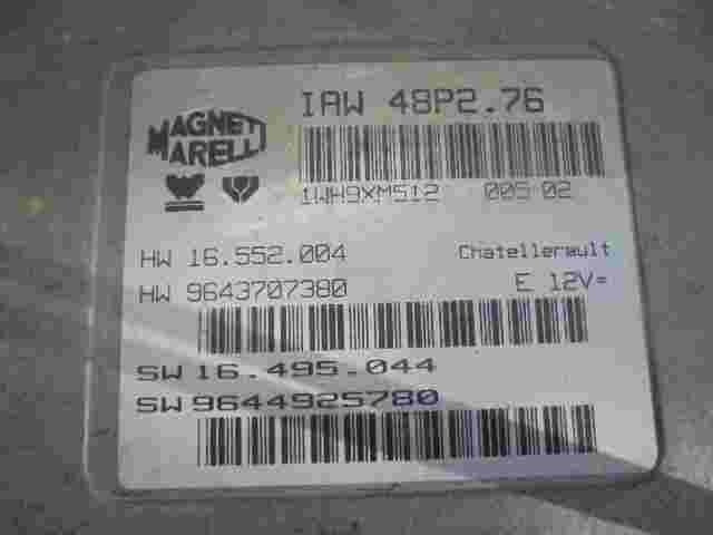 Centralina Peugeot 206 Citroen C2 IAW48P276 HW 16552004 9643707380 9644925780