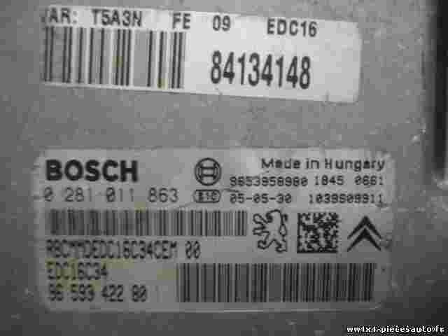 Centralina Peugeot 307 1.6 16V 9659342280 EDC16C34 RBCMMDEDC16C34CEM 0281011863