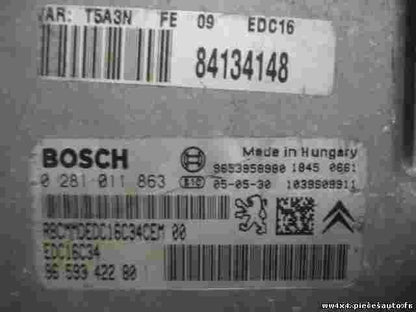 Centralina Peugeot 307 1.6 16V 9659342280 EDC16C34 RBCMMDEDC16C34CEM 0281011863