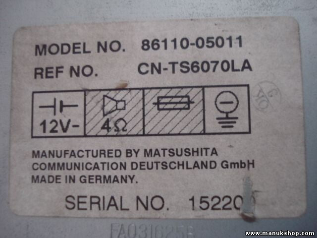 Multi-pantalla de información de Radio Toyota Avensis 8611005011 CNTS60700LA