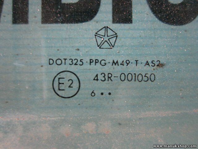 Vetro porta posteriore destra Jeep Grand Cherokee 43R001050 DOT325PPGM49TAS2