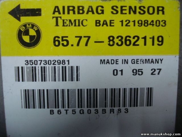 Sensor de impacto de airbag BMW E38 65778362119 65 77 8362119 TEMIC 12198403